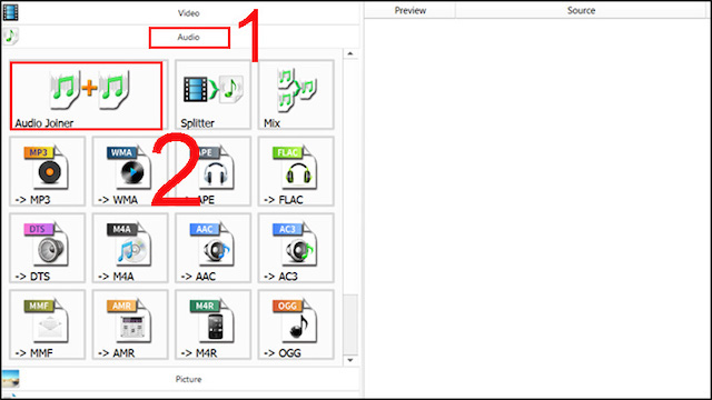 Cách ghép nối audio bằng Format Factory