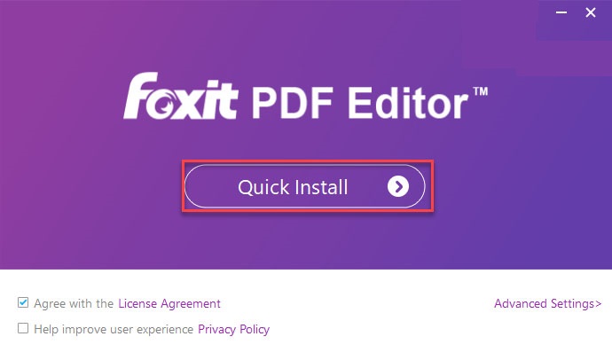 Cách cài đặt Foxit PDF Editor